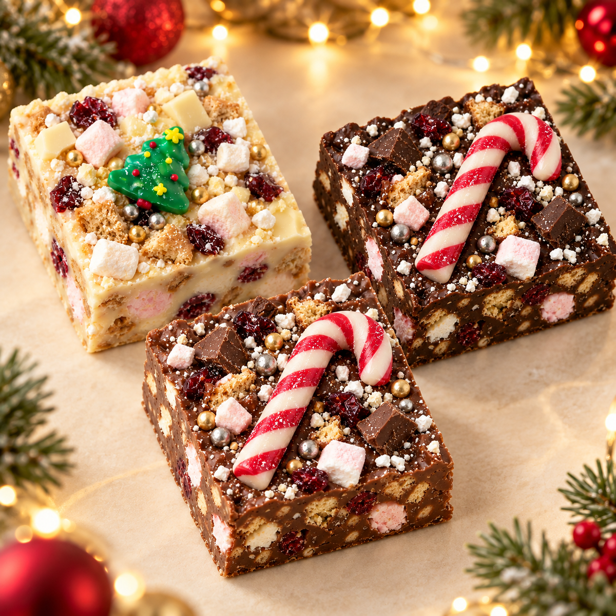 Kerst Rocky puur - per set van 20 stuks