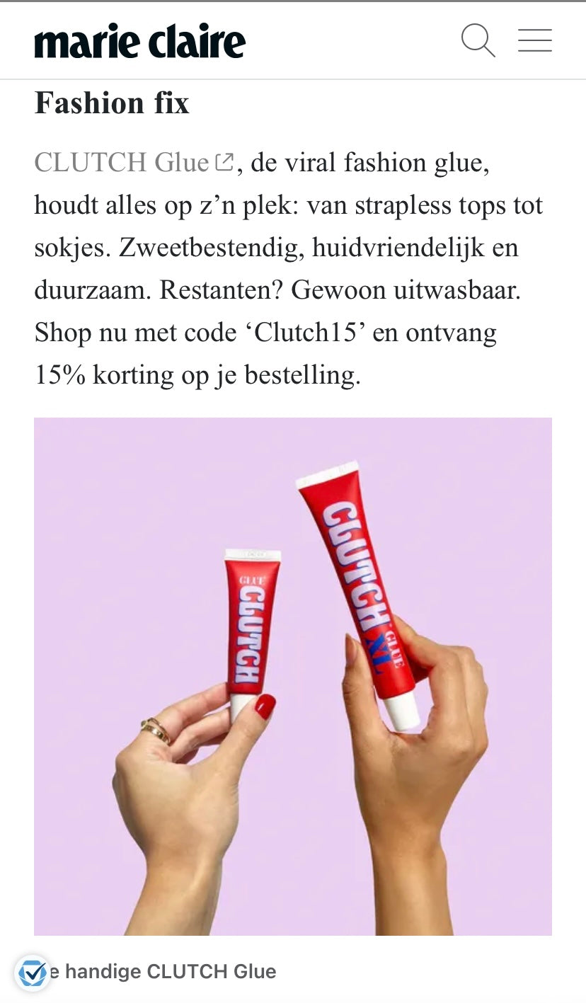 CLUTCH Glue 15 ml; pas op prijs is excl BTW (groothandel)